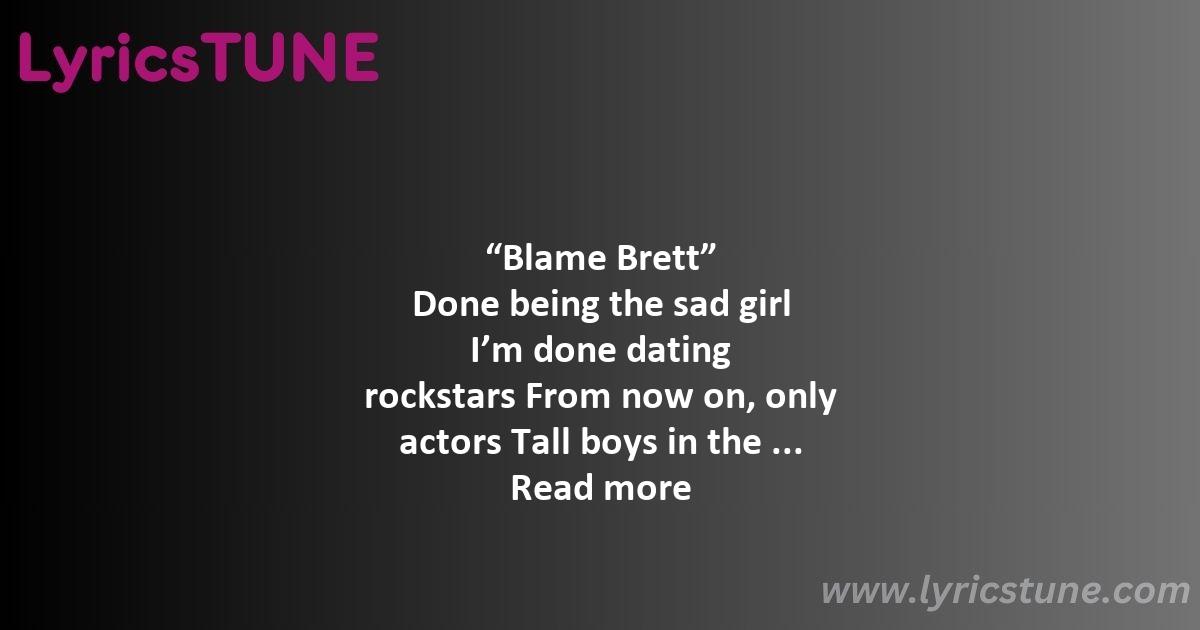 blame brett lyrics the beaches lyrics 8220blame brett8221 lyrics - blame brett lyrics