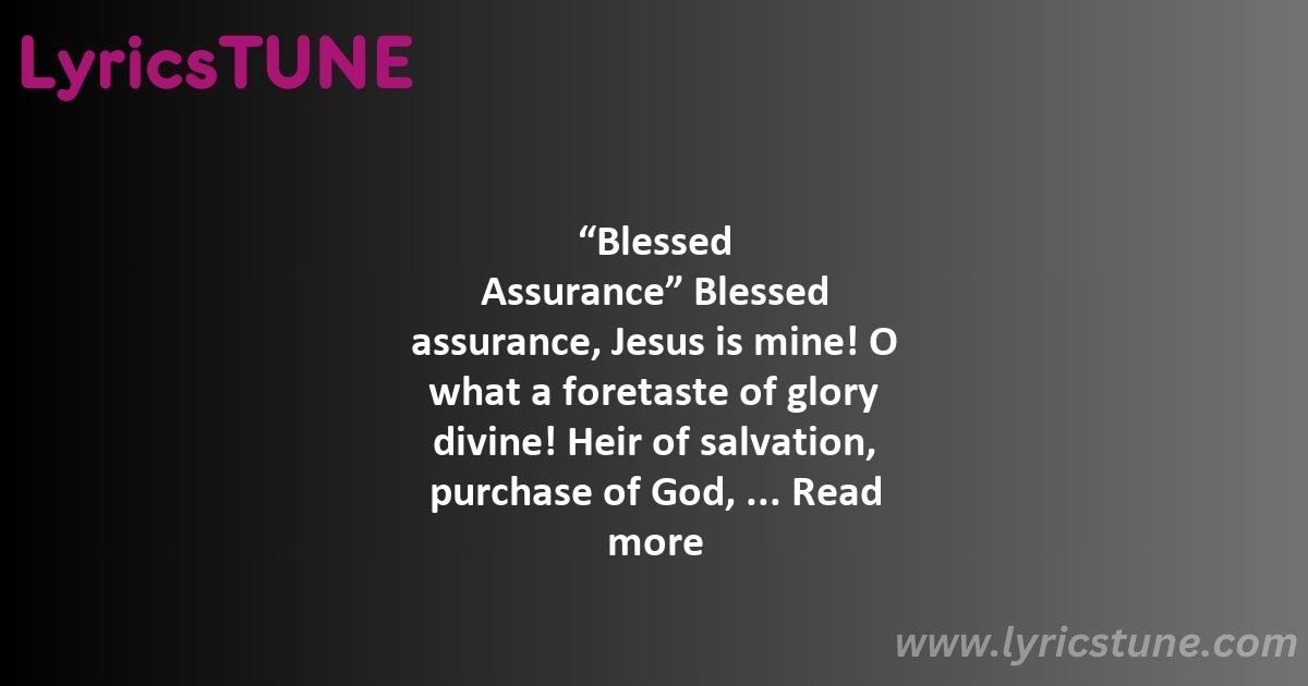 blessed assurance alan jackson lyrics alan jackson lyrics 8220blessed assurance8221 lyrics - blessed assurance alan jackson lyrics