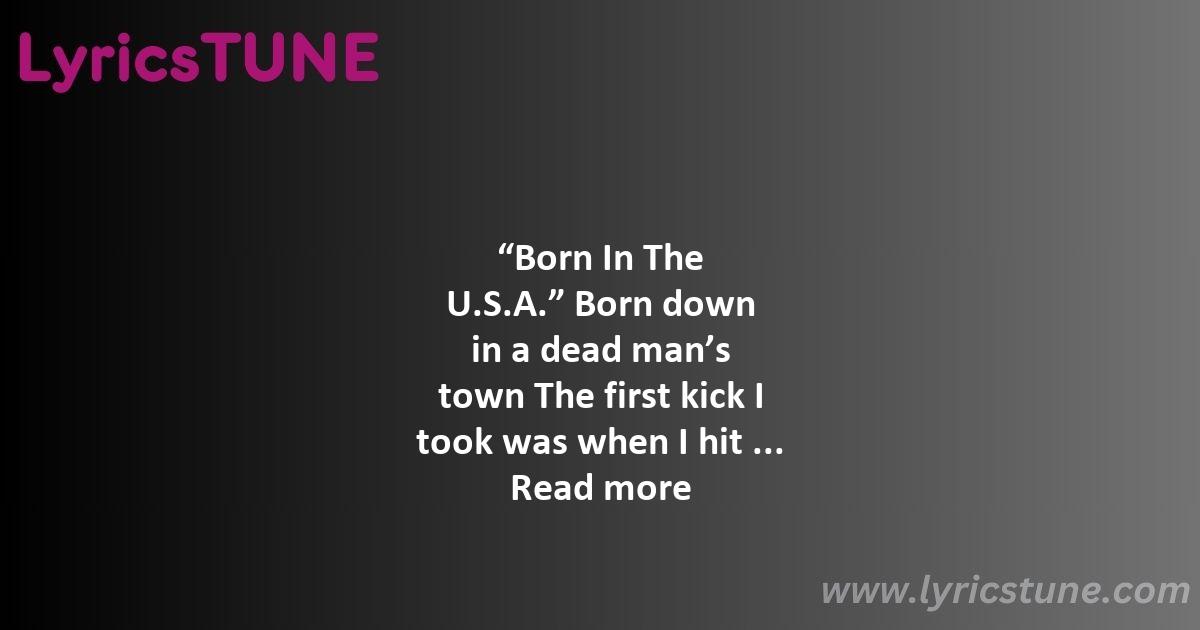 born in the usa lyrics bruce springsteen lyrics 8220born in the usa8221 lyrics - born in the u.s.a. lyrics