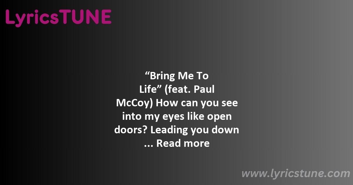 bring me to life lyrics evanescence lyrics 8220bring me to life8221 lyrics - bring me to life lyrics