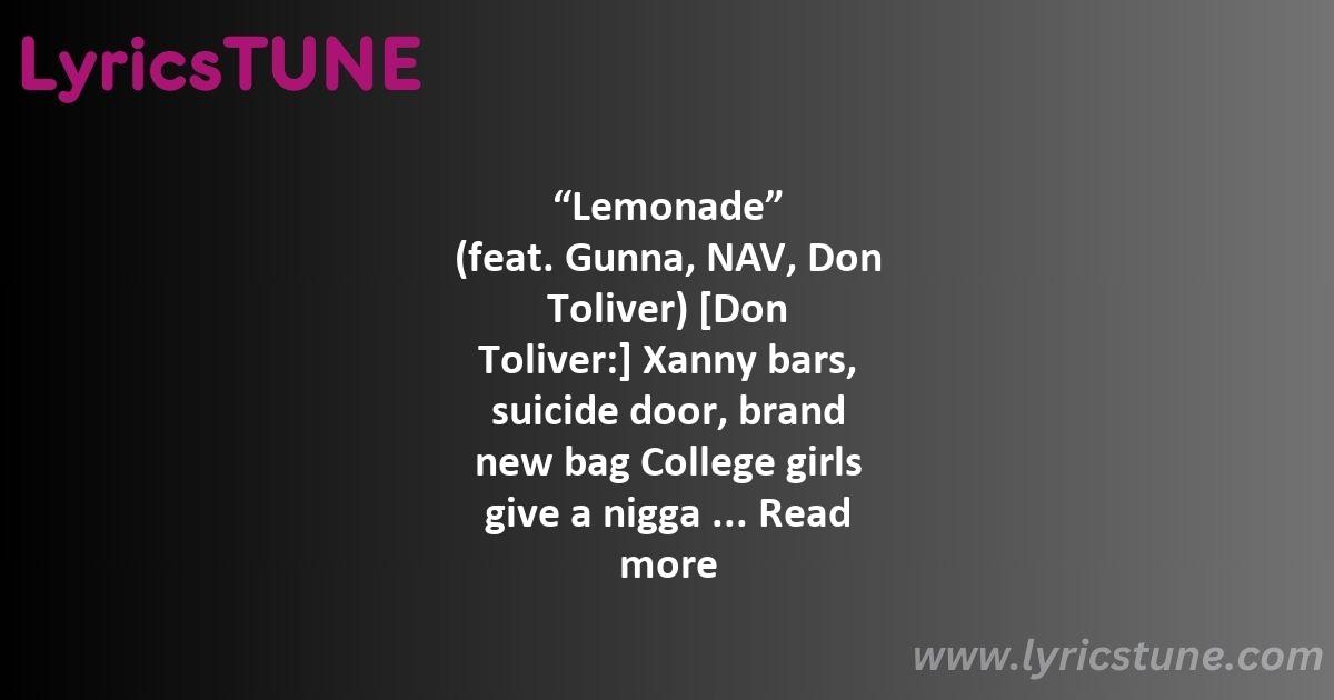 lemonade lyrics internet money lyrics 8220lemonade8221 lyrics - lemonade lyrics