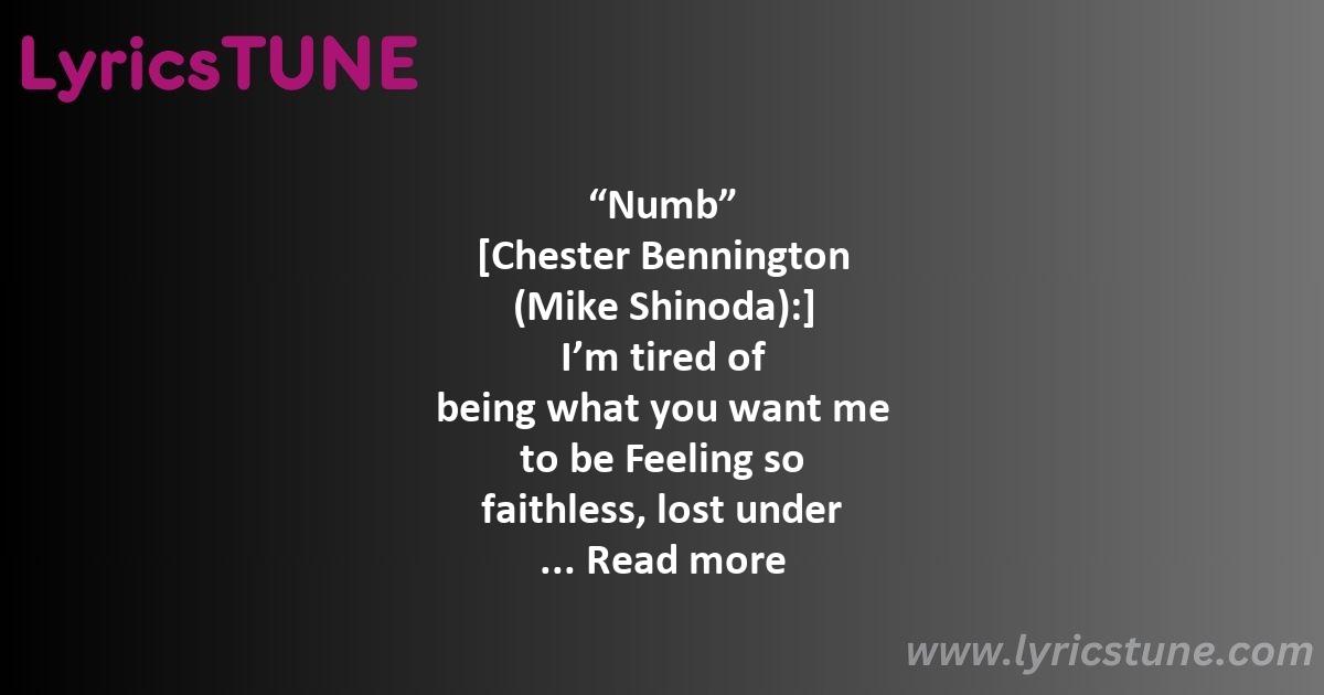 numb lyrics linkin park lyrics 8220numb8221 lyrics - numb lyrics