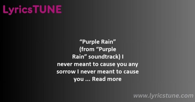 purple rain lyrics prince and the revolution lyrics 8220purple rain8221 lyrics - little red corvette lyrics