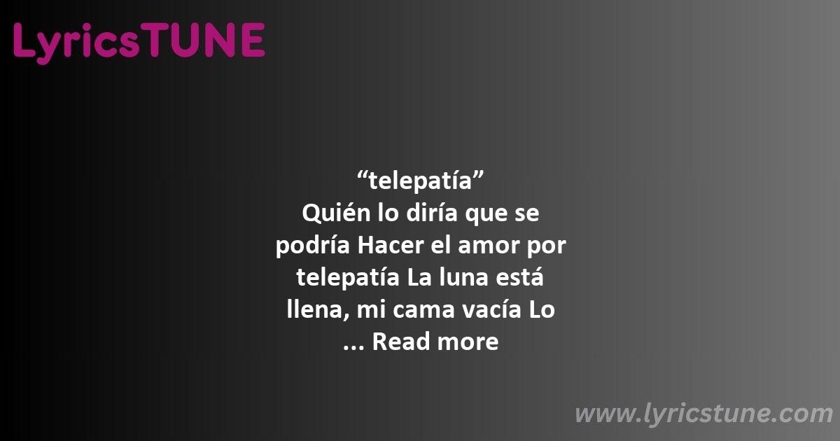 telepatia lyrics kali uchis lyrics letra de 8220telepata8221 - telepatia lyrics