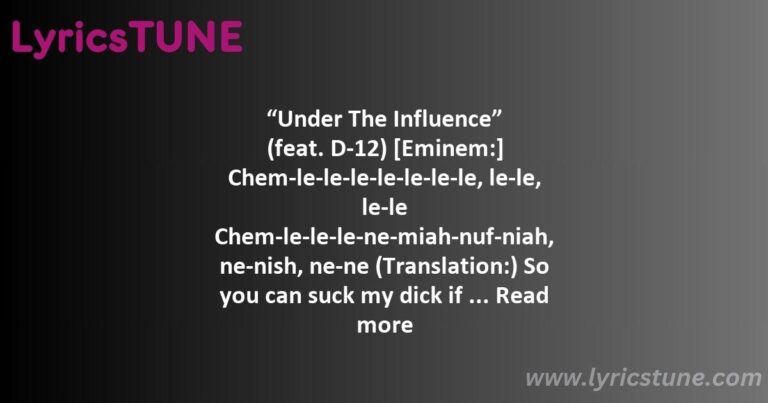 under the influence lyrics eminem eminem lyrics 8220under the influence8221 lyrics - marshall mathers lyrics