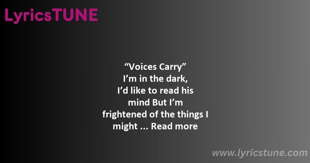 voices carry lyrics 8216til tuesday lyrics 8220voices carry8221 lyrics - voices carry lyrics