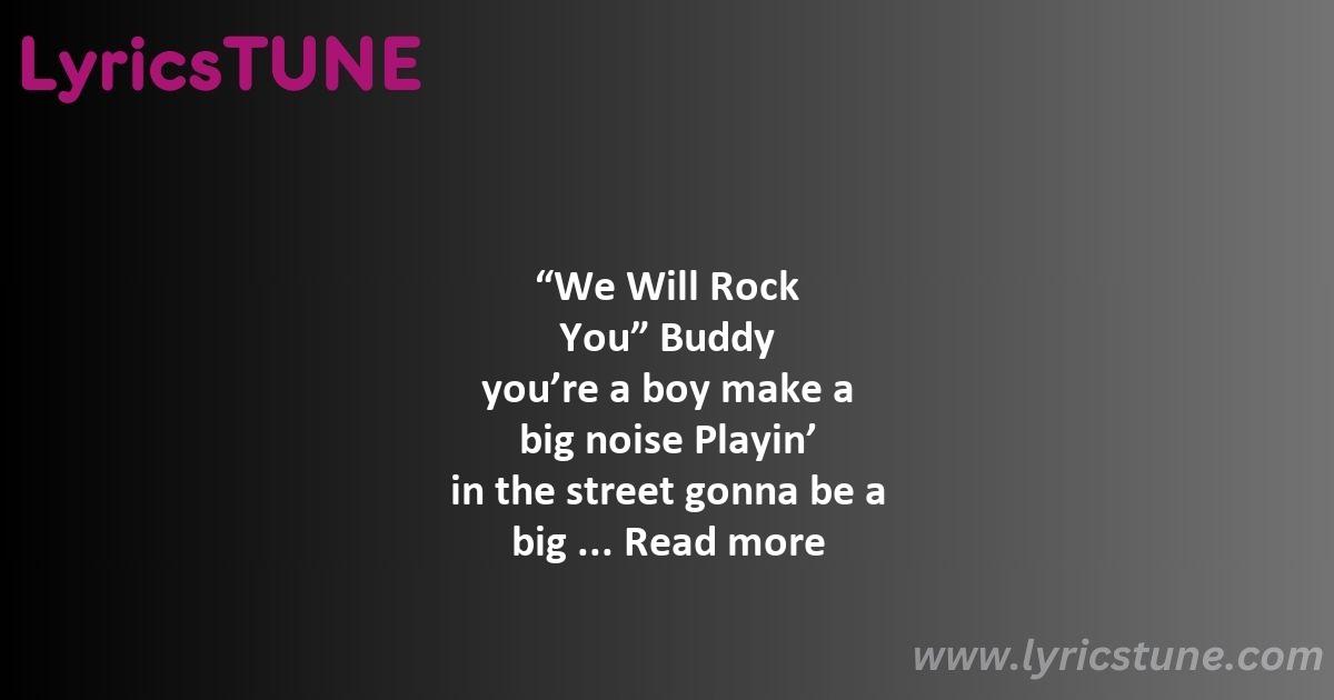 we will rock you lyrics queen lyrics 8220we will rock you8221 lyrics - we will rock you lyrics