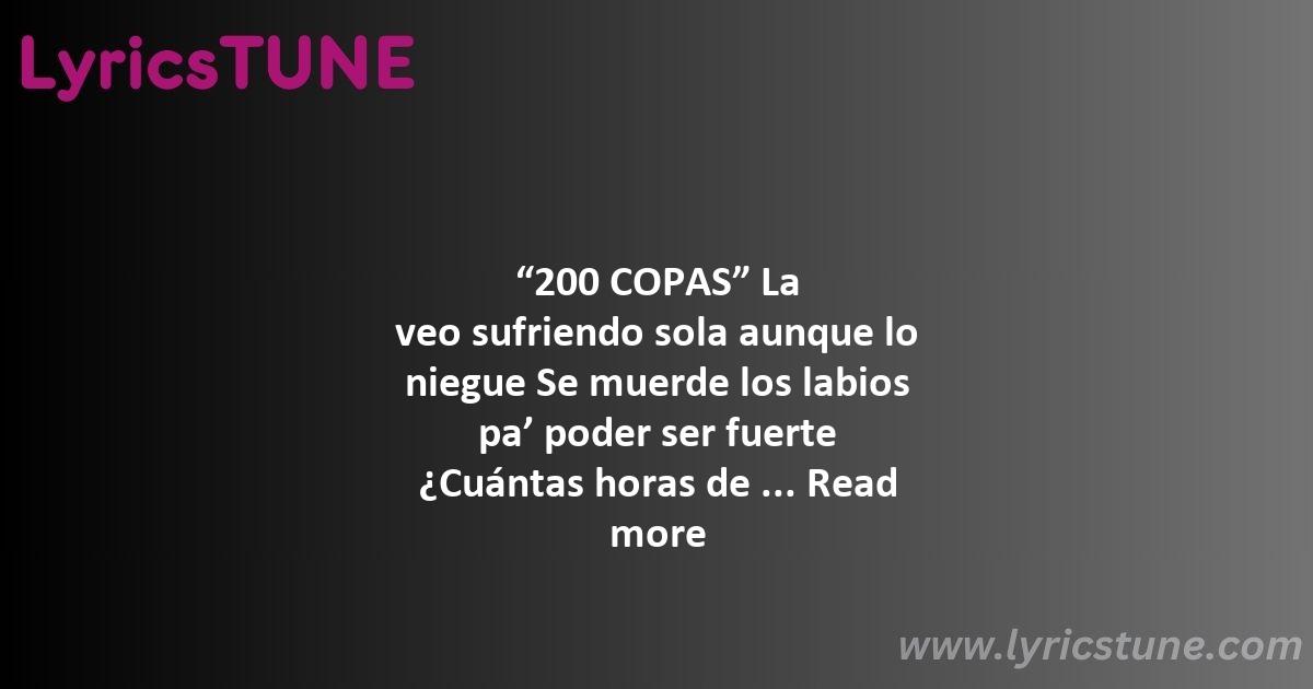 200 copas lyrics karol g lyrics letra de 8220200 copas8221 - 200 copas lyrics