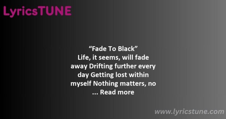 fade to black lyrics metallica lyrics 8220fade to black8221 lyrics - metallica one lyrics