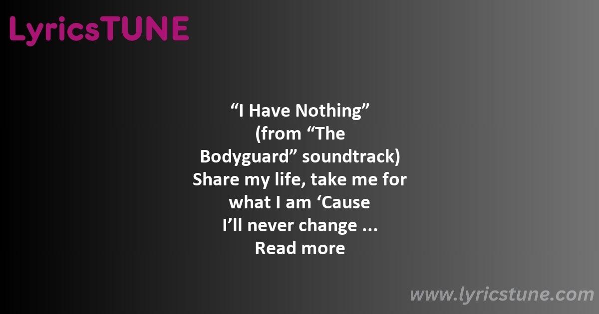 i have nothing lyrics whitney houston lyrics 8220i have nothing8221 lyrics - i have nothing lyrics