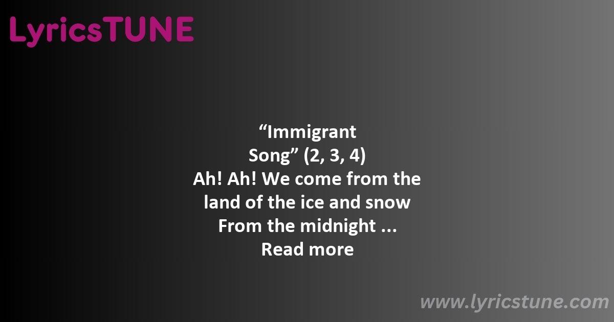 immigrant song lyrics led zeppelin lyrics 8220immigrant song8221 lyrics - immigrant song lyrics