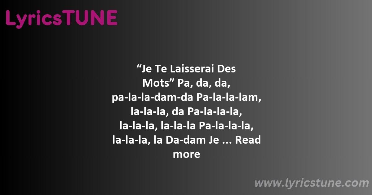 je te laisserai des mots lyrics patrick watson lyrics 8220je te laisserai des mots8221 lyrics - je te laisserai des mots lyrics