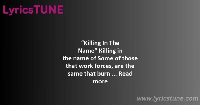 killing in the name lyrics rage against the machine lyrics 8220killing in the name8221 lyrics - killing in the name lyrics