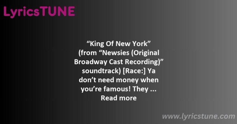 king of new york lyrics newsies original broadway cast lyrics 8220king of new york8221 lyrics - king of new york lyrics