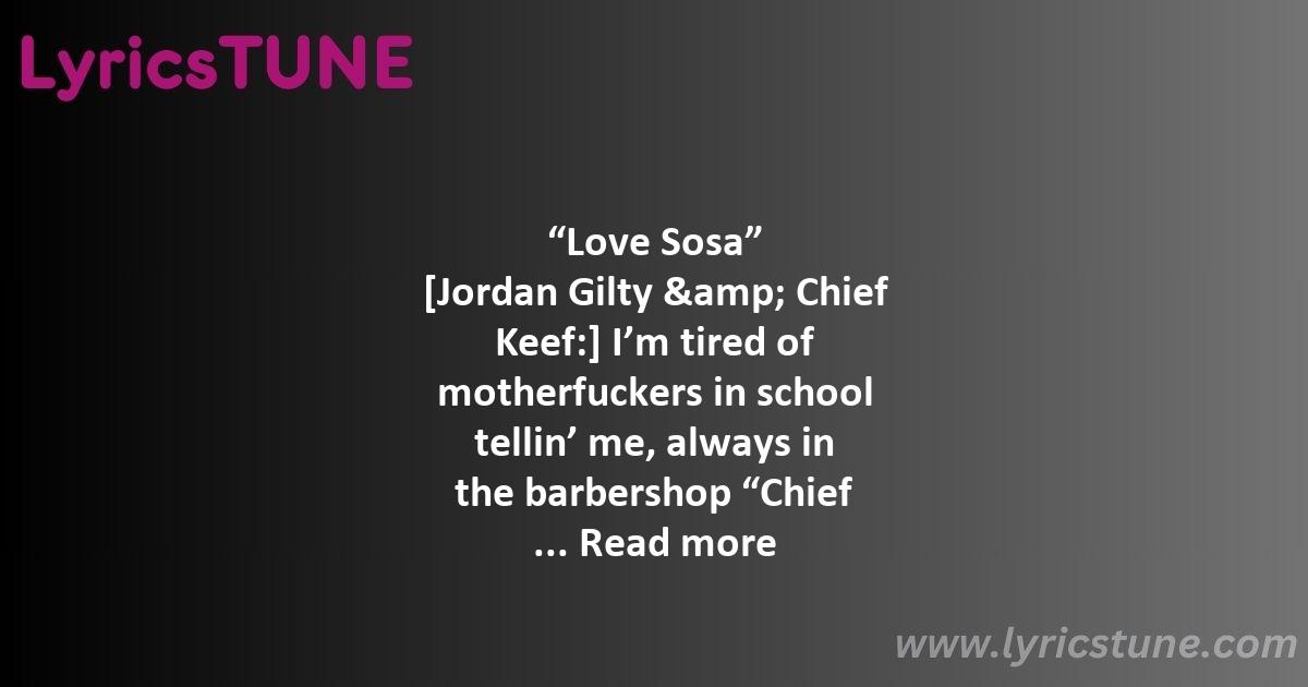 love sosa intro chief keef lyrics 8220love sosa8221 lyrics - love sosa intro