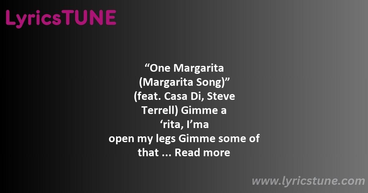 one margarita lyrics that chick angel lyrics 8220one margarita margarita song8221 lyrics - one margarita lyrics