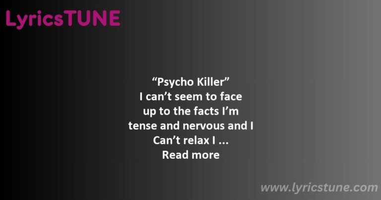 psycho killer lyrics talking heads lyrics 8220psycho killer8221 lyrics - psycho killer lyrics