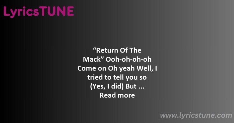 return of the mack lyrics mark morrison lyrics 8220return of the mack8221 lyrics - return of the mack lyrics