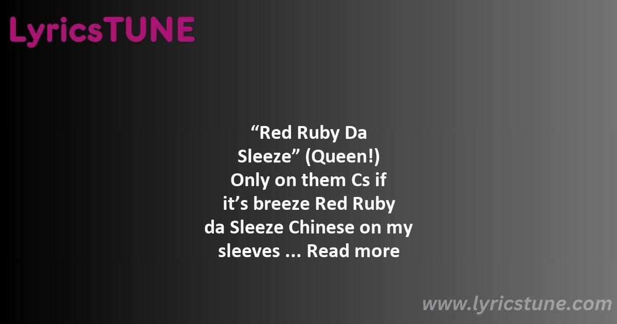 ruby sleeze lyrics nicki minaj lyrics 8220red ruby da sleeze8221 lyrics - ruby sleeze lyrics