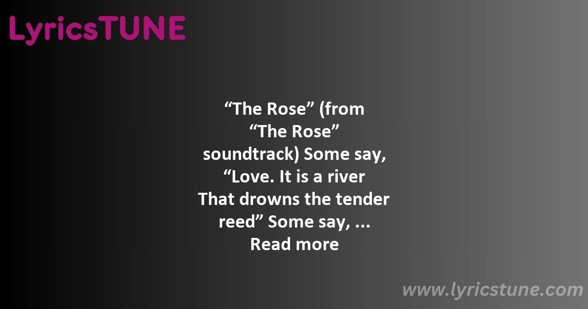 the rose lyrics bette midler lyrics 8220the rose8221 lyrics - the rose lyrics