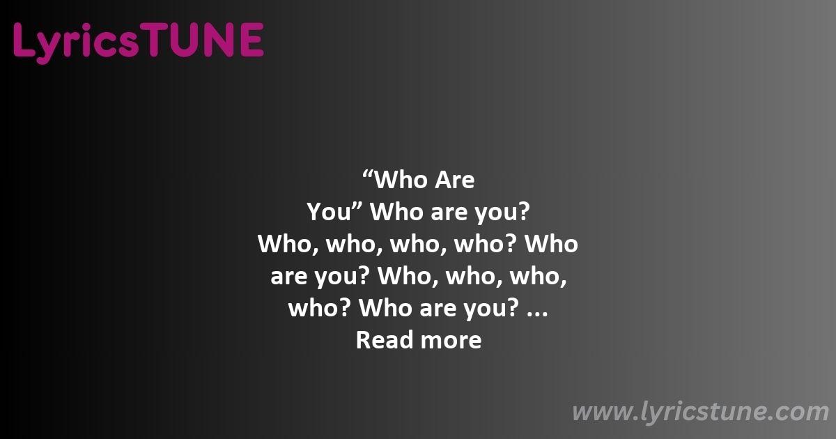 who are you lyrics the who lyrics 8220who are you8221 lyrics - who are you lyrics